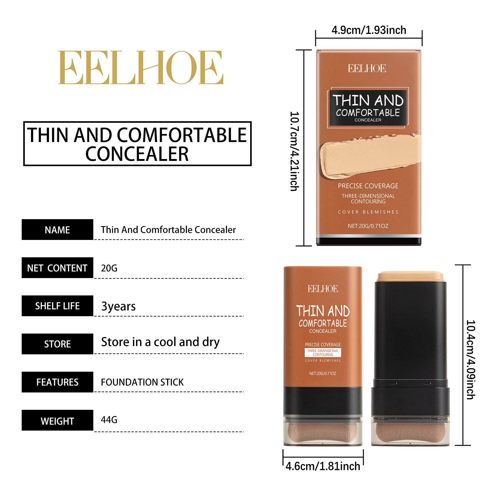Foundation Stick With Brush,Makeup Foundation Concealer, Concealer Makeup Foundation Full Coverage ,milk Makeup Foundation ,Concealer Full Coverage - Bellarte Enchanté Foundation Stick With Brush,Makeup Foundation Concealer, Concealer Makeup Foundation Full Coverage ,milk Makeup Foundation ,Concealer Full Coverage